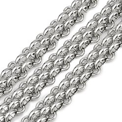 Нержавеющая Сталь Цвет 304 цепи из нержавеющей стали ссылка, несварные, с катушкой, цвет нержавеющей стали, 13 мм, около 16.40 футов (5 м) / рулон