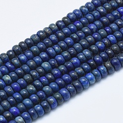 Lapis Lazuli Natural Lapis Lazuli Beads Strands, Dyed, Rondelle, 6~6.5x3~4mm, Hole: 1mm, about 105pcs/strand, 15.7 inch(40cm).