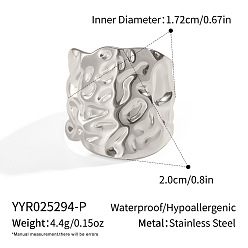 Нержавеющая Сталь Цвет Винтажная широкая полоса 304 регулируемые манжеты из нержавеющей стали для женщин, цвет нержавеющей стали, 20 мм, внутренний диаметр: 17.2 мм
