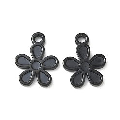 Черный 304 подвеска кабошон нержавеющая сталь под эмаль, , ионное покрытие (ip), чёрные, 23.5x18x2.5 мм, отверстие : 3 мм