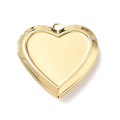 Настоящее золото 18K Настройки кабошон Медальон кулон латунь, Фоторамки с подвесками в виде сердечек для ожерелий, стойки покрытие, долговечный, без кадмия и без свинца, реальный 18 k позолоченный, 29x29x5.5 мм, отверстие : 2 мм, лоток : 22x19 мм