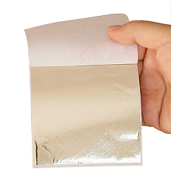 Antique White Foil Paper, For Arts, Gilding Crafting, Square, Antique White, 78x82mm