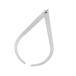 Нержавеющая Сталь Цвет Профессиональный штангенциркуль из нержавеющей стали с изогнутыми ножками, глиняная скульптура керамика мерные гончарные инструменты, цвет нержавеющей стали, 47 см