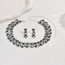 Реактивный Самолет Комплект из ожерелья из сплава со стразами и серег-гвоздиков, кольцо, серебряные, струя, 290 мм и 40 мм