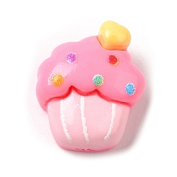 Food Непрозрачная смола декодирует кабошоны, для изготовления ювелирных изделий, кекс, питание, 11.5x10.5x5.5 мм