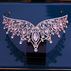 Кристалл Сплав горный хрусталь ленты для волос, аксессуары для волос для женщин и девочек, корона, кристалл, 135 мм