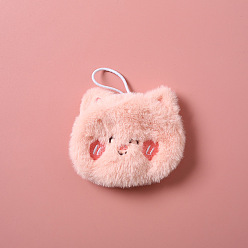 BrumosaRosa Almohadilla térmica de animales para microondas, cálido animal de peluche suave y calentable, pvc con cubierta esponjosa, rosa brumosa, 110x120 mm, capacidad: 400 ml