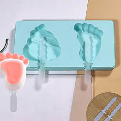 Footprint Силиконовые формы для мороженого своими руками, производитель льда, 2 полости, след/факел, 176x89x19 мм