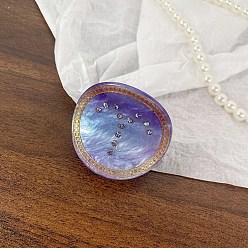 Овен Акриловые заколки для волос звездное небо, для женщин девушек, двенадцать созвездий, Овен, 50x45 мм