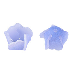 Bleu Bleuet Des perles en plastique, fleur, bleuet, 15x15x10.5mm, Trou: 1mm