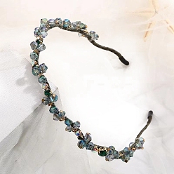 чирок Блестящие элегантные стеклянные резинки для волос, аксессуары для волос для девочек и женщин, зелено-синие, 380 мм