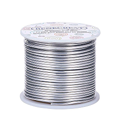 Темно-Серый Круглая алюминиевая проволока, серебряные, 12 датчик, 2 мм, около 98.42 футов (30 м) / рулон