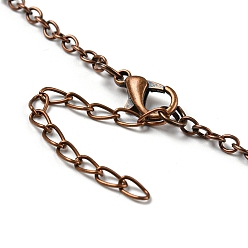 WhiteSmoke Quartz Crystal Pendant Necklaces, with Iron Chains, Bullet, WhiteSmoke, 18.31~18.50 inch(46.5~47cm)
