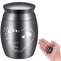 Сердце Комплект для кремации из сплава, с одноразовыми столовыми ложками, ткань для полировки серебра, мешочки для бархата, Сердце Pattern, 40.5x30 мм, 1 PC