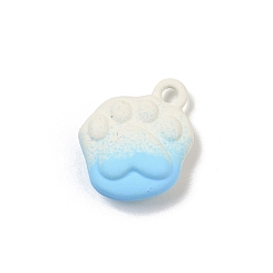 Синий Акриловые подвески краскораспылительные, без свинца, без никеля и без кадмия, Коготь дьявола, синие, 14.5x12x4.5 мм, отверстие : 1.6 мм