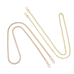 Золотой 2 шт 2 стили сумка ремень цепи, с железными кубинскими звеньями и поворотными застежками из сплава, для замены ремней для мешков, золотые, 1 шт / стиль