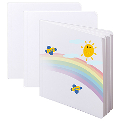 Белый Квадратный бумажный планшет для рисования для начинающих художников, белые, 165x165x4 мм, 5 шт / комплект