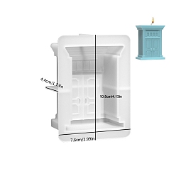 Rectangle Формы для свечей из пищевого силикона своими руками, для изготовления свечей, замок, прямоугольные, 7.6x4.4x10.5 см