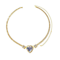 Золотой Цепочки для талии и живота из сплава в форме сердца, украшенные стразами, для бикини, золотые, 600 мм