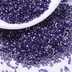 (DB1881) Silk Inside Dyed Dark Orchid AB MIYUKI Delica Beads, Cylinder, Japanese Seed Beads, 11/0, (DB1881) Silk Inside Dyed Dark Orchid AB, 1.3x1.6mm, Hole: 0.8mm, about 2000pcs/bottle, 10g/bottle