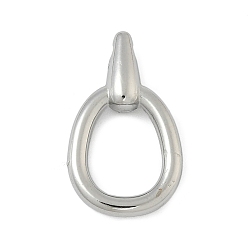 Нержавеющая Сталь Цвет 304 подвески из нержавеющей стали, овальные, цвет нержавеющей стали, 19x12x4 мм, отверстие : 1.2 мм