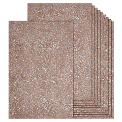 Светло-коричневый Бумажные изделия из губки eva с блестками, прямоугольные, загар, 295x202x2 мм, 10 простыни / мешок