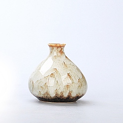 Old Lace Ceramics Vase, Display Decoration, for Home Decoration, Random Bottle Pattern, Old Lace, 70x70~74mm
