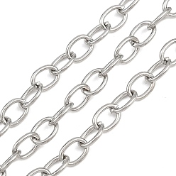 Нержавеющая Сталь Цвет 304 кабельные цепи из нержавеющей стали, несварные, с катушкой, цвет нержавеющей стали, 7x5x1 мм