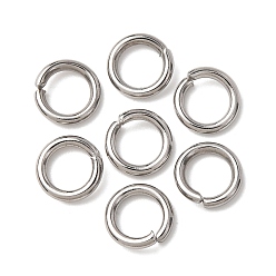 Нержавеющая Сталь Цвет Устойчивы к потускнению 304 открытые соединительные кольца из нержавеющей стали, круглые, цвет нержавеющей стали, 7x1.2 мм, внутренний диаметр: 4.6 мм