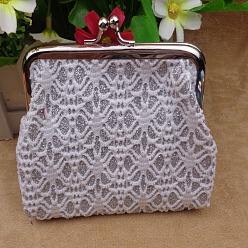 Белый Сумочка для куклы из трапециевидной ткани, с железным каркасом для сумочки и пудрой с блестками, принадлежности для американских кукол, белые, 100x120 мм