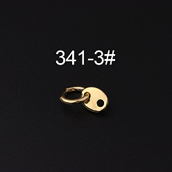 Oval Латунные серьги-кольца для хряща, золотые, кофейный боб, 9 мм