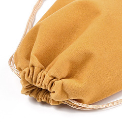 Goldenrod Rectangle Velvet Pouches, Gift Bags, Goldenrod, 12x10cm