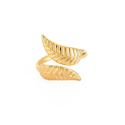 Настоящее золото 18K Ионное покрытие (ip) 304 открытая манжета из нержавеющей стали для женщин, без никеля , реальный 18 k позолоченный, размер США 6 3/4 (17.1 мм)