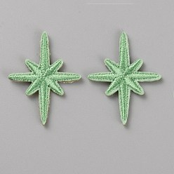 Темный Морско-зеленый Звездочка из ткани самоклеющаяся вышивка пришить аппликации, швейные украшения, темно-зеленый, 32x24.5x2 мм