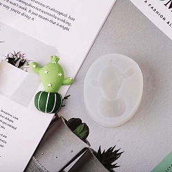 Белый Силиконовые формы для свечей своими руками, формы для литья смолы, кактус, для уф-смолы, изготовление ювелирных изделий из эпоксидной смолы, белые, 75x52 мм