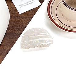 Белый Дым Акриловые коготь заколки, серый, 80x43 мм