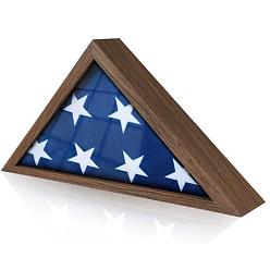 Перу Треугольные деревянные настенные складные футляры для флагов, держатель для флага с прозрачными акриловыми окнами, Перу, 44x31.5x8.5 см, Внутренний диаметр: 37x18 cm