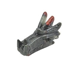 Indian Chook Blood Jasper Натуральный чук, кровяная яшма, украшения для головы дракона, фигурка для украшения дома, энергетический камень рейки для исцеления, 50x30x33 мм