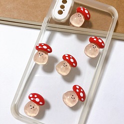 Гриб Милые прозрачные кабошоны из смолы, для ювелирных украшений, гриб, 23x18 мм