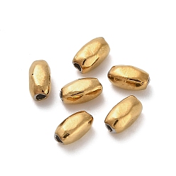 Настоящее золото 18K 304 из нержавеющей стали бусы, рис, ионное покрытие (ip), реальный 18 k позолоченный, 5x2.5 мм, отверстие : 1 мм