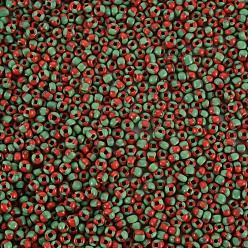 Green 12/0 Glass Seed Beads, Opaque Colours Seep, Green, 2mm, hole: 0.8mm