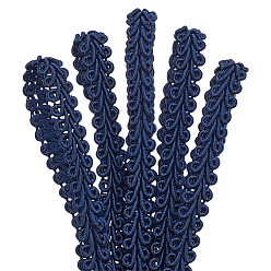 Полуночно-синий Плетеная кружевная отделка из полиэстера, шитье кружевной ленты сороконожка, аксессуары для одежды и аксессуары для штор, темно-синий, 1/4 дюйм (8 мм)