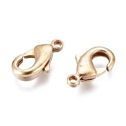 Raw(Unplated) Brass Lobster Claw Clasps, Parrot Trigger Clasps, Cadmium Free & Nickel Free & Lead Free, Raw(Unplated), 10x5x3mm, Hole: 1mm
