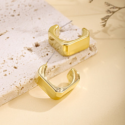 Light Gold Акриловые серьги-гвоздики для женщин, серьги-кольца, золотой свет, 21x21 мм