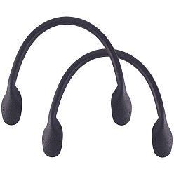 Black Imitation Leather Bag Handles, for Bag Straps Replacement Accessories, Black, 420x11.5x16mm