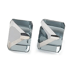 Кадет Синий K9 стеклянные имитации австрийских хрустальных бусин, без отверстия , квадратный, кадетский синий, 4x4x4 мм