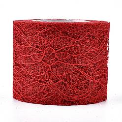 Красный Блестящие ленты из кружевной ткани, с блеском порошок, для украшения свадебной вечеринки, изготовление украшения юбок, красные, 2 дюйм (5 см), 10 ярдов / ролл