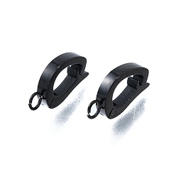 Черный 304 сгиб из нержавеющей стали, чёрные, 14.5x8x2 мм, отверстие : 1.8 мм