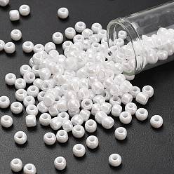 (121) Opaque Luster White Тохо 3/0 круглые бусины, японский бисер, (121) непрозрачный глянец белый, 5.5 мм, отверстие : 1.9 мм, Около 2700 шт / фунт