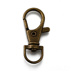 Античная Бронза Застежками сплава поворотные, с карабин-лобстерами , античная бронза, 34.5x15x5.5 мм